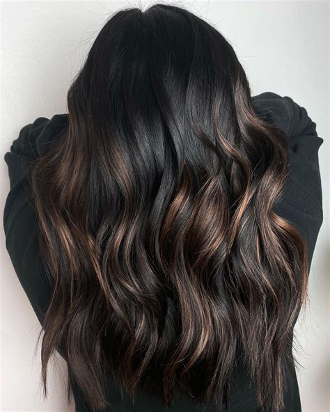 black hair caramel balayage|30 Top Balayage on Black Hair Ideas for 2024 .